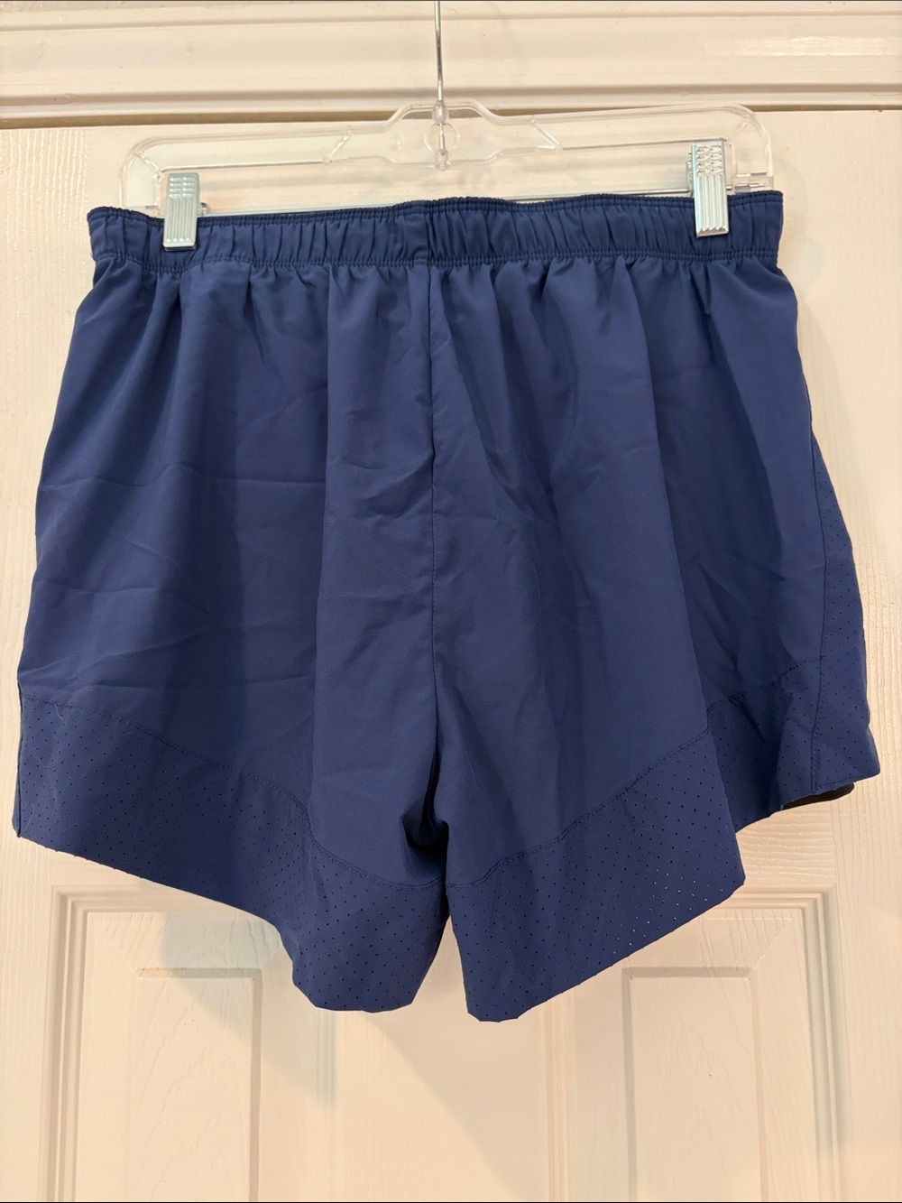 Nike Dri-Fit Navy Blue Athletic Running Shorts with lining to prevent chafing. - Picture 2 of 8